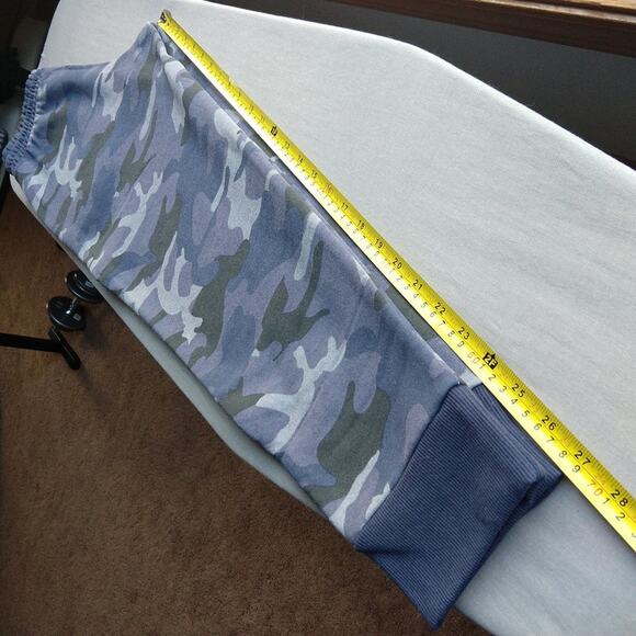 Small Callie Lives Miz Survivor Navy Camo Warning Sweatpants pockets fleece warm - Picture 7 of 12